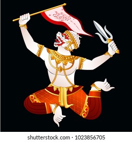 Hanumanu the monkey king graphic vector