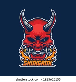 hanya mask japanese mascot logo