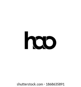 hao letter original monogram logo design