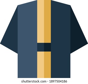 Haori jacket vector illustration in line color design