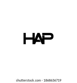 hap letter original monogram logo design