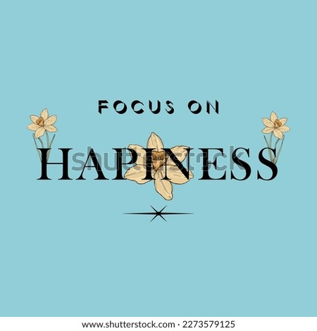hapiness flower vector art hand drawn design retro 70's