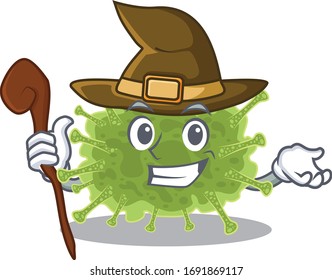 haploviricotina sneaky and tricky witch cartoon character