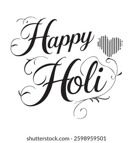 Happ holi typography t-shirt design