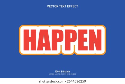 Happen editable text effect background