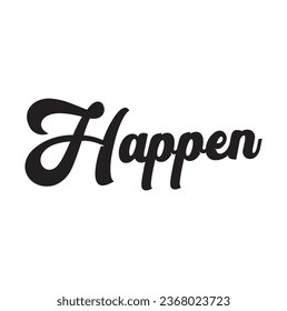 happen text on white background.