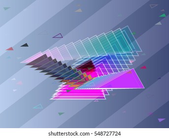 happening in thin model, symbolic triangles above view