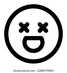 happies facial expression outline icon of emoticon