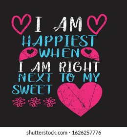 happiest sweet heart pink love vectors, pink ornaments, love vectors. quotes.