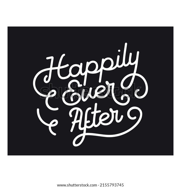 Happily Ever After\
Badge. High quality\
vector