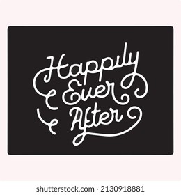  happily ever after badge vector