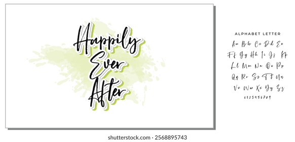 happily ever after. Font Lettering