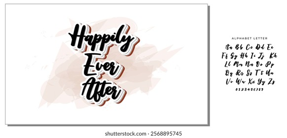 happily ever after. Font Lettering