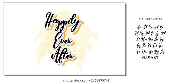 happily ever after. Font Lettering