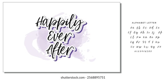 happily ever after. Font Lettering