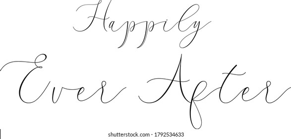 Happily Ever After Handwritten Typography Text