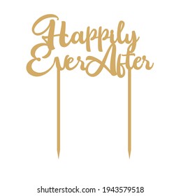happily ever after love wedding engagement cake topper svg