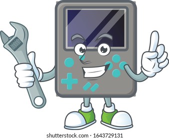 happily Mechanic game console cartoon character design