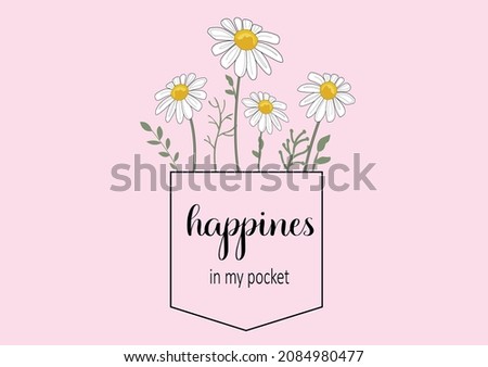 happines in my pocket vector art design pink