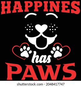 Happines Paws t shirt design