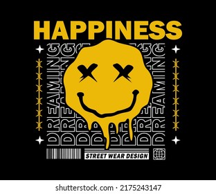 happiness aesthetic graphic design for t shirt street wear and urban style