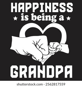 Happiness Is Being Grandpa Father's Day Eps, Png, Dxf, Digital Download