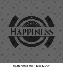 Happiness black emblem