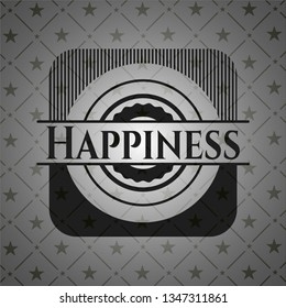 Happiness black emblem