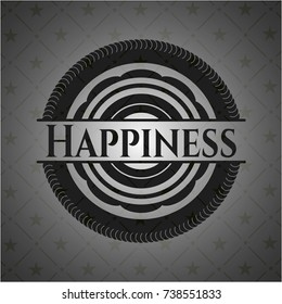Happiness black emblem