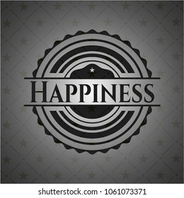 Happiness black emblem. Vintage.