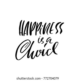 Happiness Choice Hand Drawn Dry Brush Stock Vector (Royalty Free ...