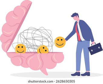 Happiness cures work stress, care for mental health or relaxes from tired work .

