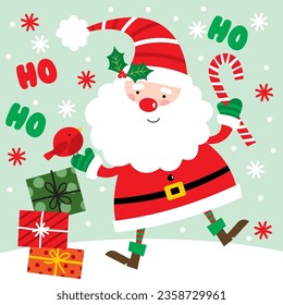 Happiness Cute Santa cartoon vector image