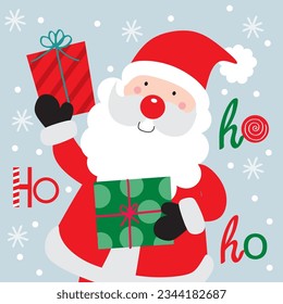 Happiness Cute Santa vector art