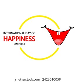 Happiness day banner, vector art illustration.
