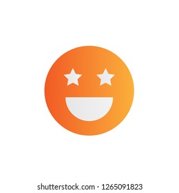 happiness emoticon design with modern concept and simple logo shape style design vector eps 10