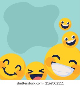 happiness emoticons comic vector design