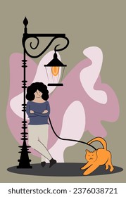 Happiness Emotions, Body Language. People Showing peaceful. Happy Female Character. Cartoon People Vector Illustration