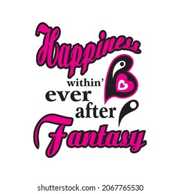 happiness fantasy vector illustration editable - romance quotes 