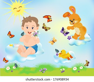 Happiness ,Flying Baby 