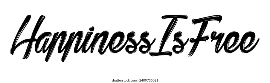 happiness is free text on white background.