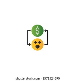 Happiness Get Money, Icon, Logo, Vector