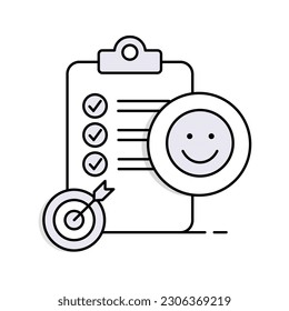 Happiness Goals Icon - Achieving Your Happiness. Pixel Perfect Editable Stroke Icon.