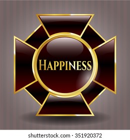 Happiness gold emblem