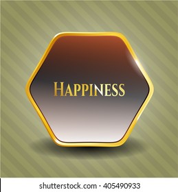 Happiness gold emblem
