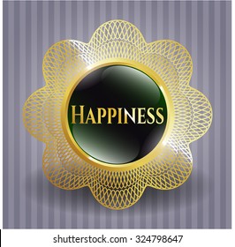 Happiness golden badge