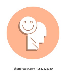 Happiness, human, life, optimism badge icon. Simple glyph, flat vector of peace and humanrights icons for ui and ux, website or mobile application