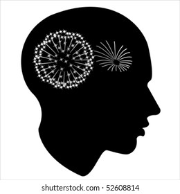 happiness of the human mind Isolated over background and groups, vector illustration