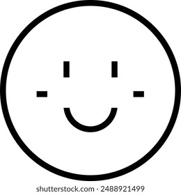 happiness icon. Thin linear style design isolated on white background