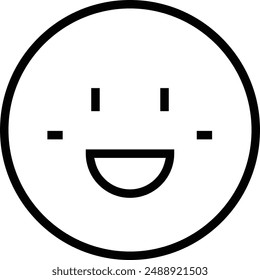 happiness icon. Thin linear style design isolated on white background
